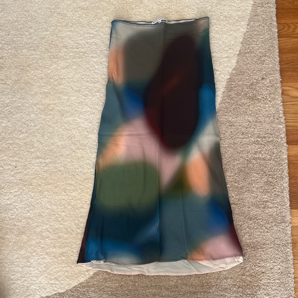 Reformation Multicolor Abstract Skirt